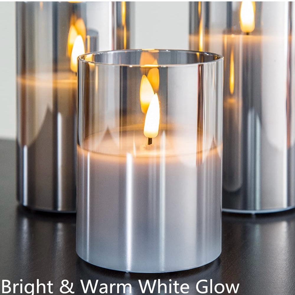 LED Flameless Candle Set - Warm Amber Glow - Picture 7 of 8